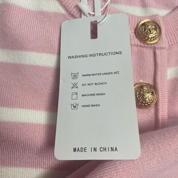 MEROKEETY Women’s‎ Striped Button Crewneck Sweater Dress New SEE DESCRIPTION - Picture 8 of 12